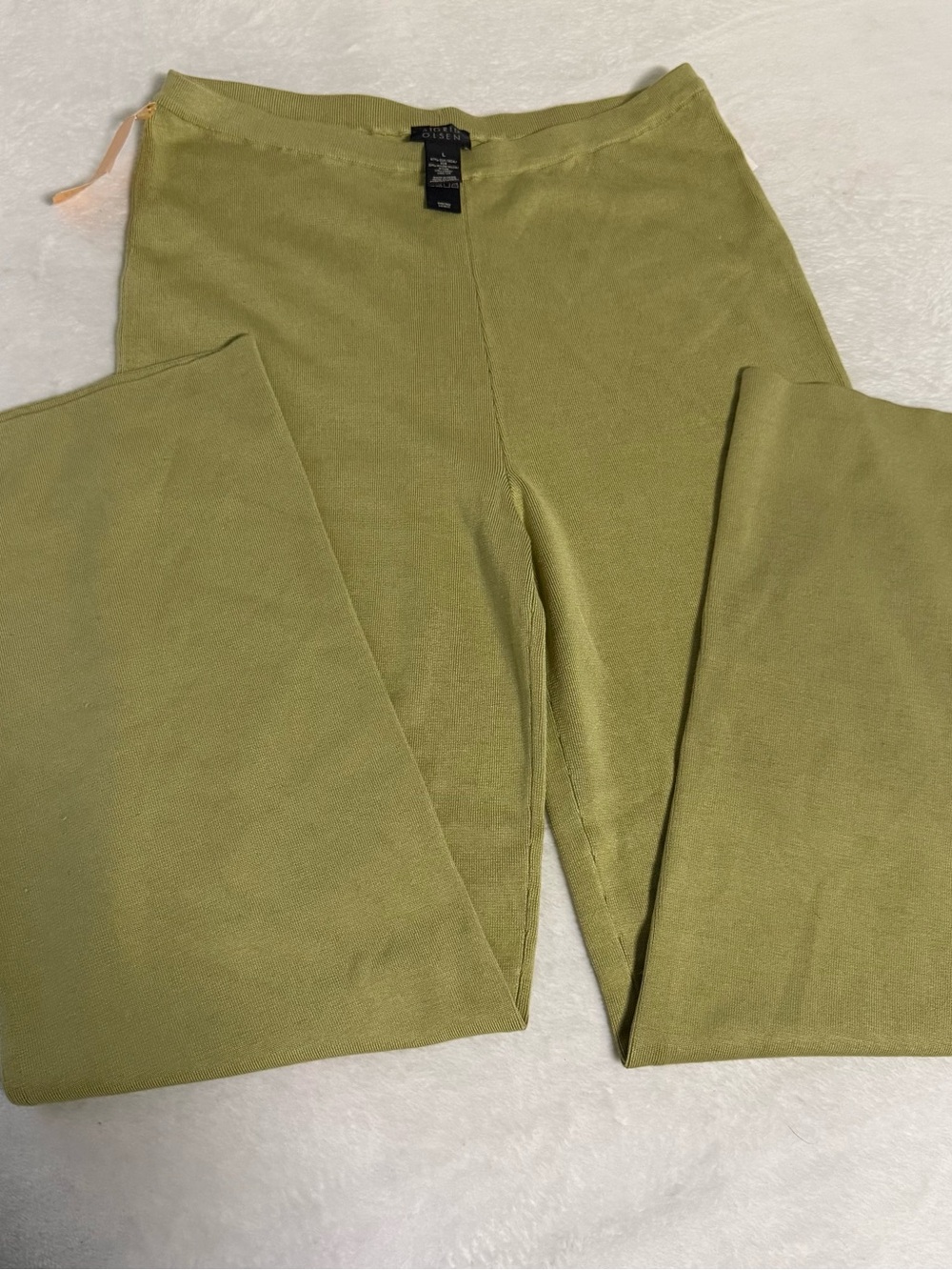 Vintage Y2K Sigrid Olsen Pants Womens L NWT $148 Silk Blend Sage Green Knit